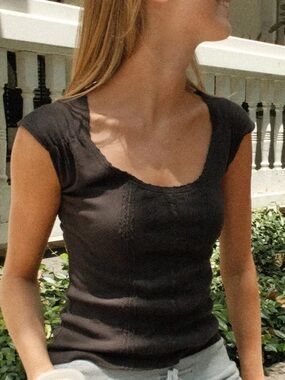 Brandy Melville Starla Scalloped Top